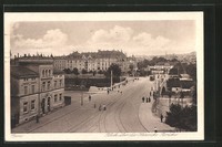 tolle AK Gera, Blick über die Heinrichs-Brücke 1917 
