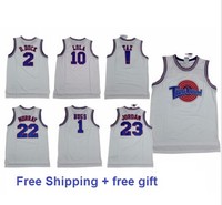 TUNE SQUAD BASKETBALL SPACE JAM JERSEYS ALL SIZE WHITE AND BLACk LOONEY TUNES