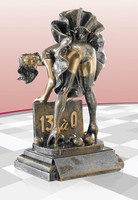 Fanny Pokal für Boule Petanque Botcha Eyecatcher mit Gravur nach Wahl