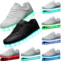 Unisex Damen Herren LED Schuhe Licht Leuchtend Sneaker Farbwechsel Runners