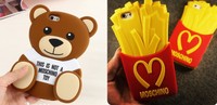 iPhone 5 / 6 Funny Case Moschino Hülle mit Bär- oder Pommes-Logo