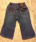 12 M Baby Girls Pink My First Levi's Blue Jeans 12 Months Bling Heart Pockets