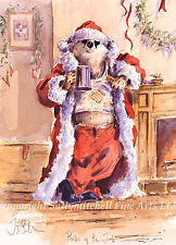 Funny Badger Christmas cards pack of 10.C346x Perks Of The Job
