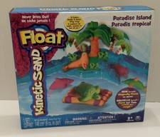 Float Paradise Island 3 Colors of Sand, Molds, Water Tray by Kinetic Sand New!