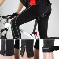 HERREN FAHRRADHOSE PRO - LANG / RADHOSE / RADLERHOSE / 3D SITZPOLSTER SCHWARZ