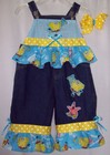 Custom boutique Sponge Bob little girls overalls all sizes