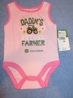 NWT BABY GIRLS JOHN DEERE 9 MONTHS Tank Tank One Piece (Daddys Future Farmer) 