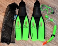 3tlg SCHNORCHEL SET by DUNLOP GRÜN Gr M 38/39 TAUCHER MASKE BRILLE FLOSSEN NEU *
