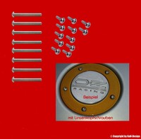 20 Edelstahl Schrauben mit Linsenkopf für OZ Racing-MAE-Futura Carbonringe Top 