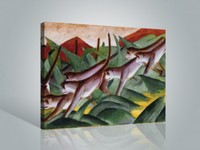 Franz Marc - Affenfries Expressionismus Poster Leinwand-Druck (80x60cm) #56757