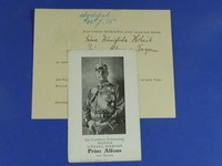 Autograph Prinz Alfons Studentika Wittelsbacher München Sterbebild Makaria