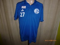FC Schalke 04 Original Adidas Spieler Polo- Hemd 2014/15 + Nr.27 Gr.M