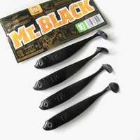 Lieblingsköder Mr.Black Shad " 10 cm " Stint Dorsch Zander Hecht