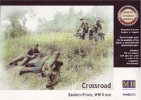 Master Box Model Kit - Eastern Front Crossroad - Motorcycle - 1:35 Scale - 3572
