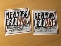 2x NEW YORK Aufkleber Sticker Motorrad Biker Cafe Racer Old School Retro M009