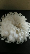 Super cool vintage Flapper Feather hat! White natural real feathers!