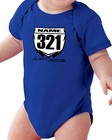 MOTOCROSS BABY NUMBER PLATE ONE PIECE SHIRT INFANT MX JUST RIDE YAMAHA YZ BLUE