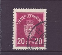 Norwegen Dienst Nr.      4 gest.  Löwe im Schild