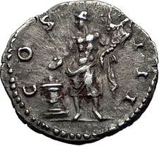 Hadrian 117-138AD Silver Rare Ancient Roman Coin Genius Protection i58506