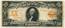 1906 $20 Gold Certificate Large Size Note Currency - Usc - Jt818