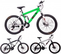 26" ZOLL MOUNTAINBIKE FAHRRAD SCHWINGFEDEDERUNG MTB FULLY VOLLGEFEDERT 18-GANG
