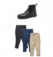 Kinder-Reithose; Reithose Vollbesatz + Reitstiefeletten in 34 oder 35