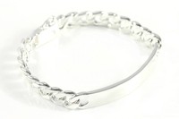 10mm Panzerketten Armband Geflochten Geschenk Gravur 925 Silber Pl. Ø 60mm