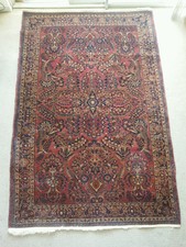 Antique Persian Sarouk rug,4'3"x6'3" Red