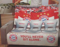 Sofa Sofaüberwurf Sofadecke FC Bayern München FCB Stadion 140 x 170 cm 