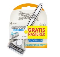 WILKINSON QUATTRO TITANIUM RASIERER + 4 KLINGEN