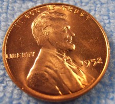 1952 P Lincoln Cent - Bu, Uncirculated wheat penny