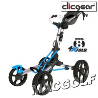 NEU Clicgear 4-Rad Golf Trolley 8.0 - Silber / Blau. Kostenloser Sofortversand