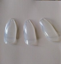 Ballerina Coffin Clear Nail Tips Full Cover Nail Kit- 44ct w/Glue. Medium Length