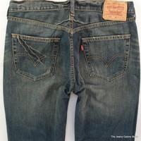 Men's Levi's 520 Straight Leg Relaxed Fit Mid Blue Jeans W33 L32