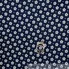 BonEful Fabric FQ Cotton NAVY Blue White VTG Flower Stripe Dot Calico Floral OOP