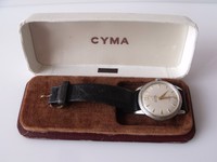 GENT'S VINTAGE CYMA CYMAFLEX "BUMPER" AUTOMATIC WRIST WATCH BOXED