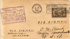 Dr Jim Stamps Canada Airmail First Flight Edmonton-Saskatoon Cover 1928