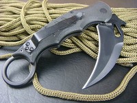 karambit messer black oxide klappmesser taschenmesser black griff folding knife 