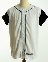 SCARCEWEAR HERREN SCHLICHT WEIß SCHWARZ ÄRMEL BASEBALL TRIKOT HEMD GRÖßE S BIS