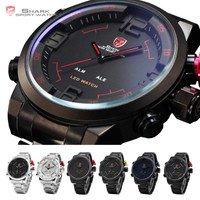 Shark Sportuhr Gulper Shark 3D Herrenuhr Analog&Digital Herren Armbanduhr Uhr
