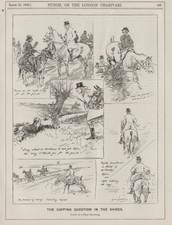 Vintage Cartoon Punch 1903 Fox Hunting Hunt Secretary Capping Fee by Armour 8x10