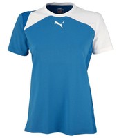 Puma evoSPEED 5.12 Indoor Shirt blau-weiß Damen Größe S NEU 39346