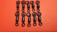 Karpfen Wirbel Ring Swivel, Chod Rigs, Rig Rings 10 Stück , Größe 8, matt black 