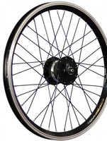 20 Zoll Vorderrad Hohlkammer-Felge mit Nabendynamo Shimano DH-3N31schwarz