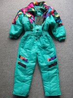 Kinder Schneeanzug Skianzug Skioverall Schneeoverall Türkis-Grün Gr.110 NEU