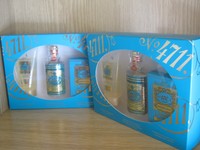 2 x Echt Kölnisch Wasser Eau de Cologne No 4711 Geschenkset Trio Set OVP