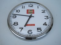 Wanduhr Werbeuhr Werkstattuhr mit aufgeklebter CASTROL Werbung batteriebetrieben