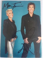 +++ Roxette original Autogramm auf Postkarte +J890+