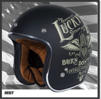 ORIGINE Jethelm Lucky Flying Wheel blk matt Chopper Bobber Custom Gr XL 61 cm