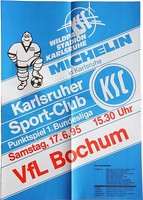 Karlsruher SC KSC VfL Bochum 1. Bundesliga 17. Juni 1995 Plakat Wildpark